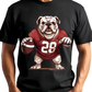 Ink and Charms Designs T-Shirt Bulldog Football T-shirt- Playful Dog & Game Day Design