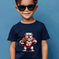 Ink and Charms Designs T-Shirt Bulldog Football T-shirt- Playful Dog & Game Day Design