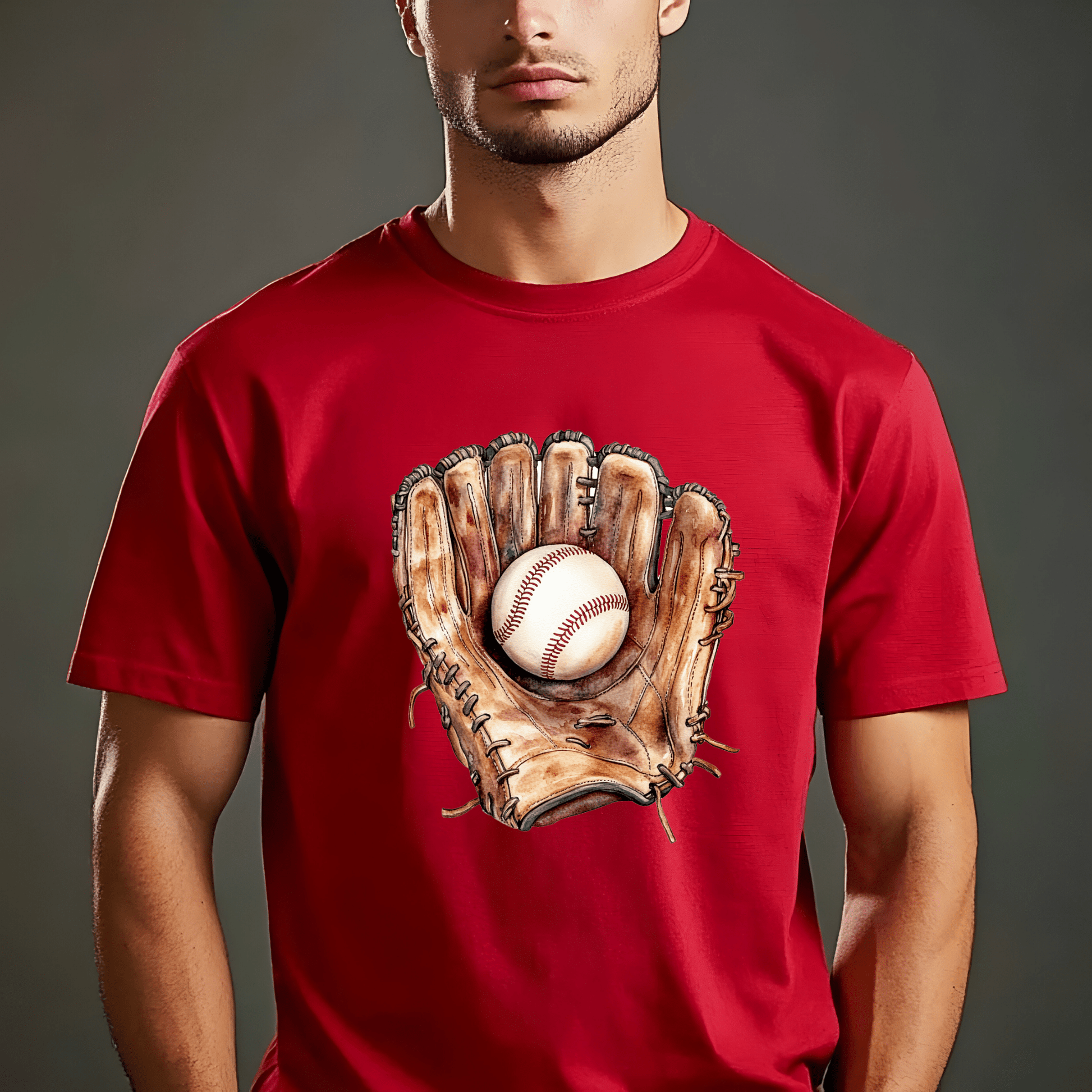 Ink and Charms Designs T-Shirt Classic Baseball Hoodie - Vintage Glove & Ball Design for Players & Fans