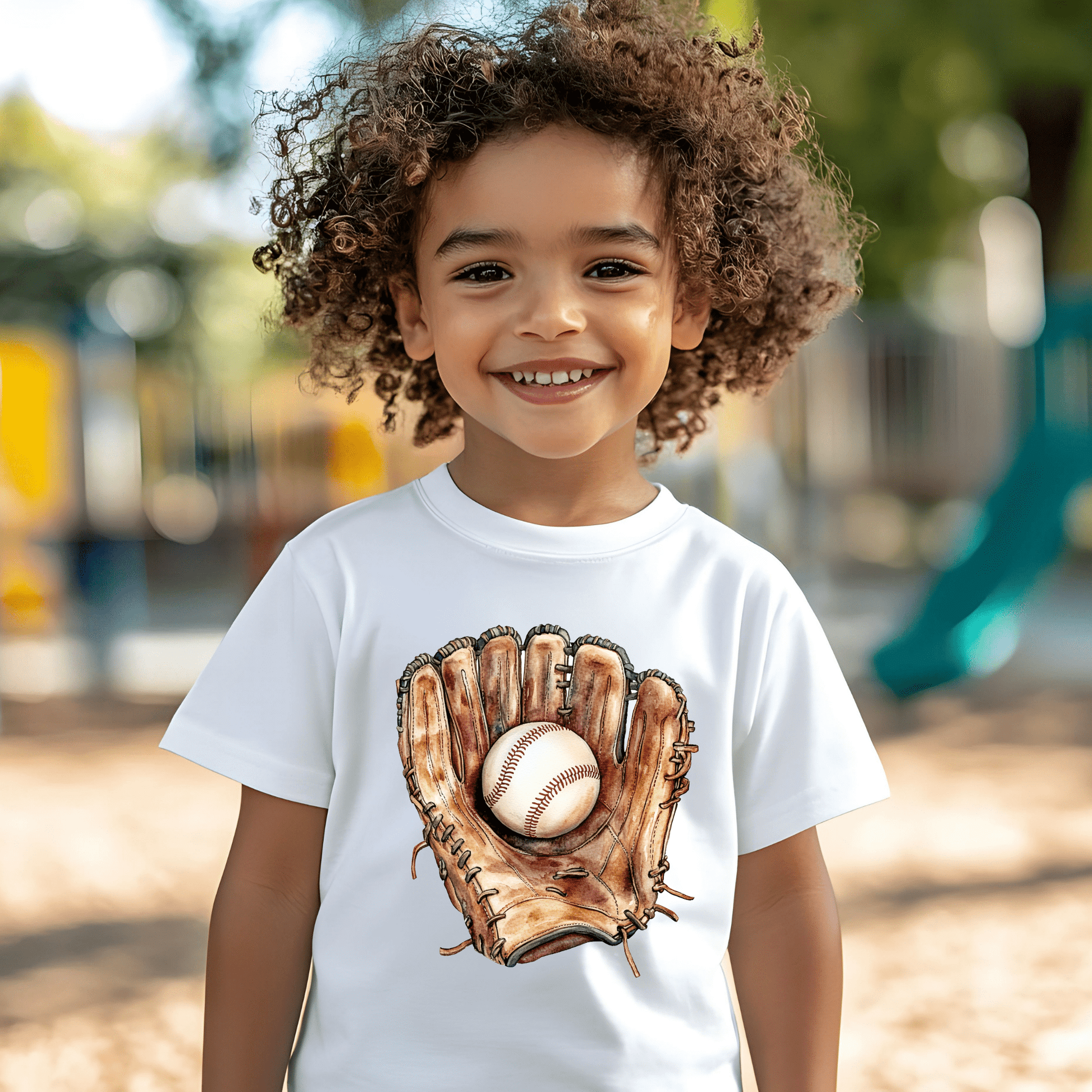 Ink and Charms Designs T-Shirt Classic Baseball Hoodie - Vintage Glove & Ball Design for Players & Fans