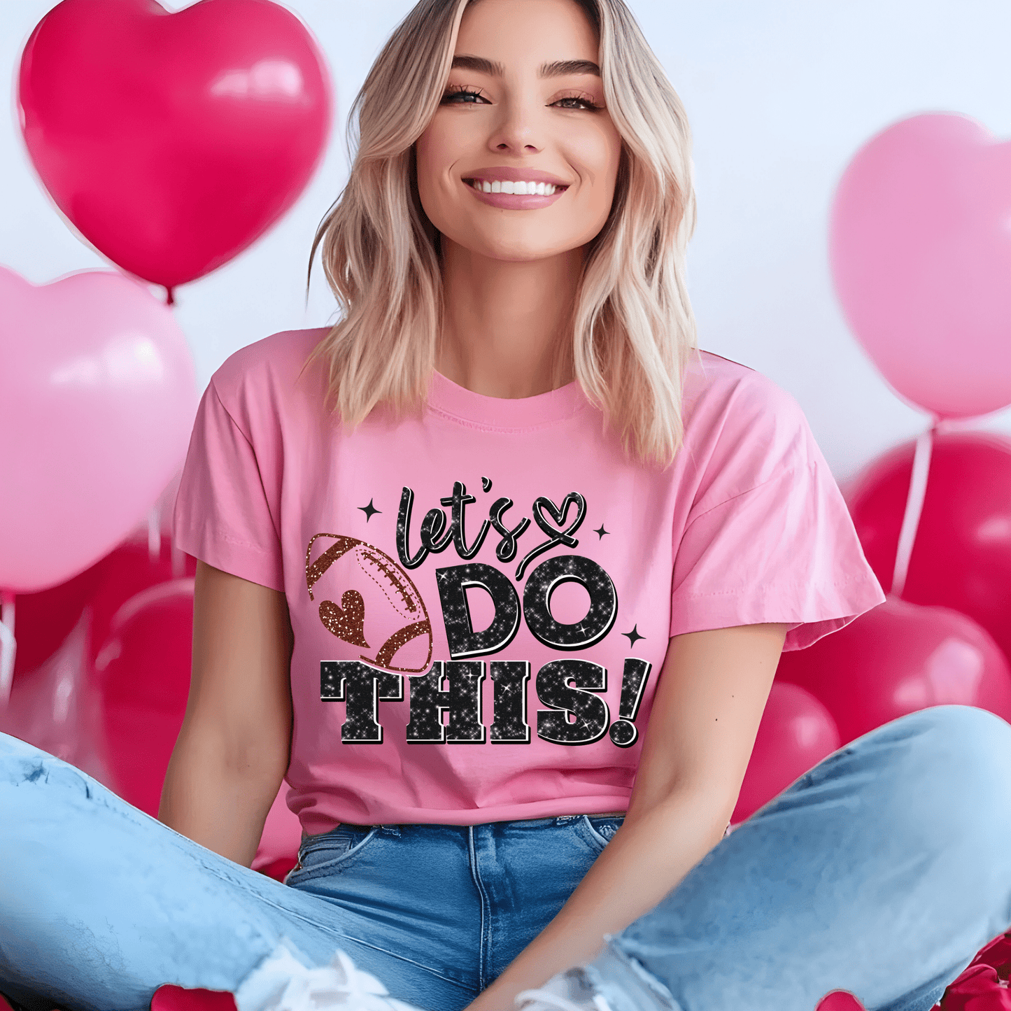 Ink and Charms Designs T-Shirt Football Motivational Hoodie - 'Let's Do This' Player & Fan Gear