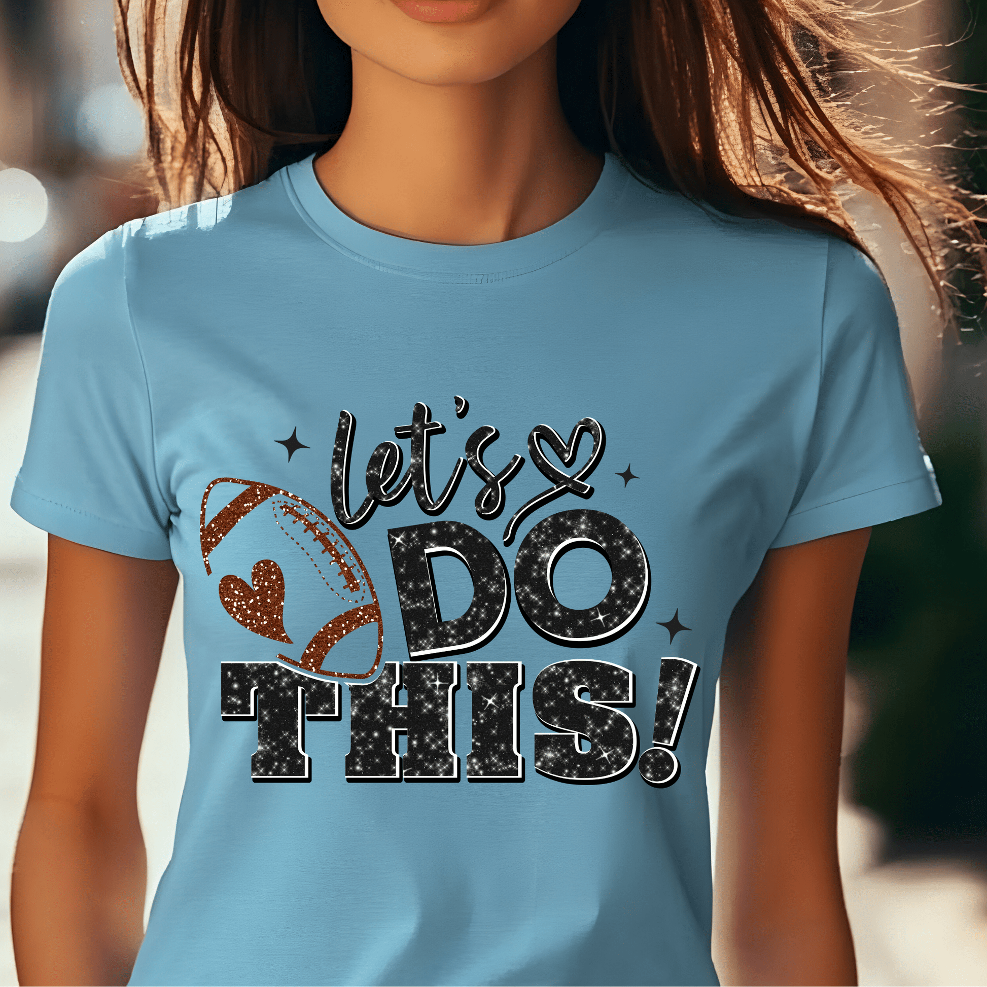 Ink and Charms Designs T-Shirt Football Motivational Hoodie - 'Let's Do This' Player & Fan Gear