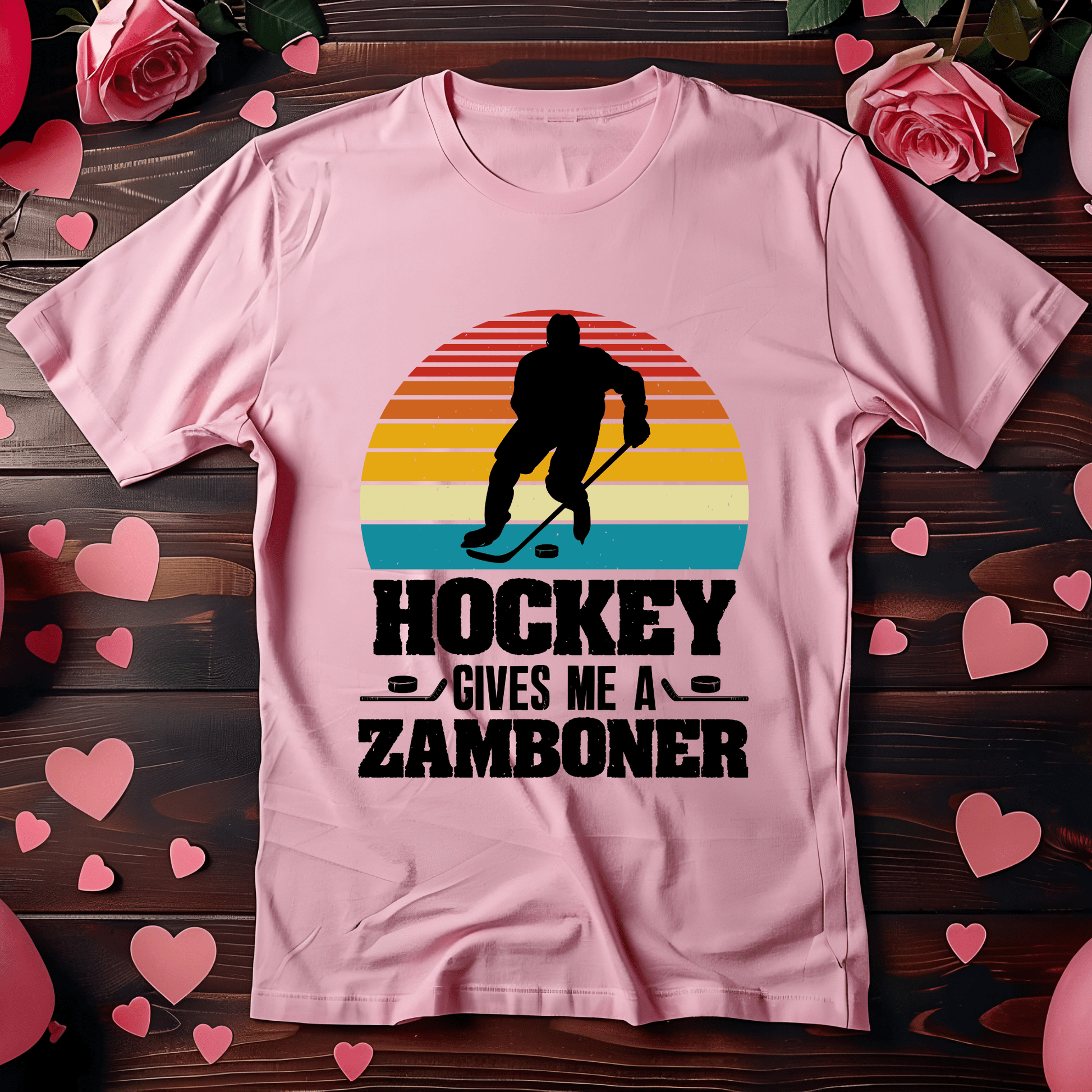 Ink and Charms Designs T-Shirt Hockey Zamboner Tee- Playful Game Day Humor Design