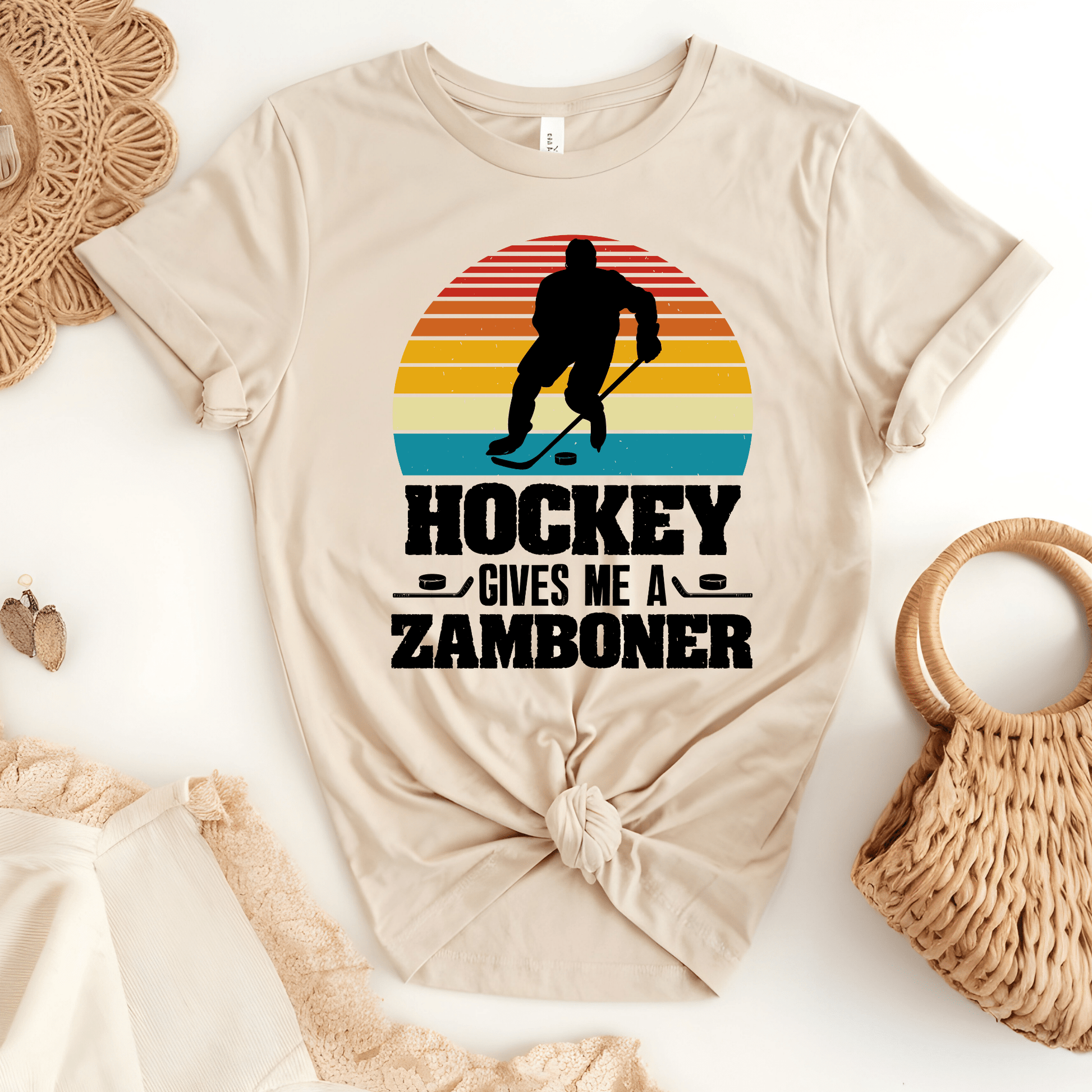 Ink and Charms Designs T-Shirt Hockey Zamboner Tee- Playful Game Day Humor Design