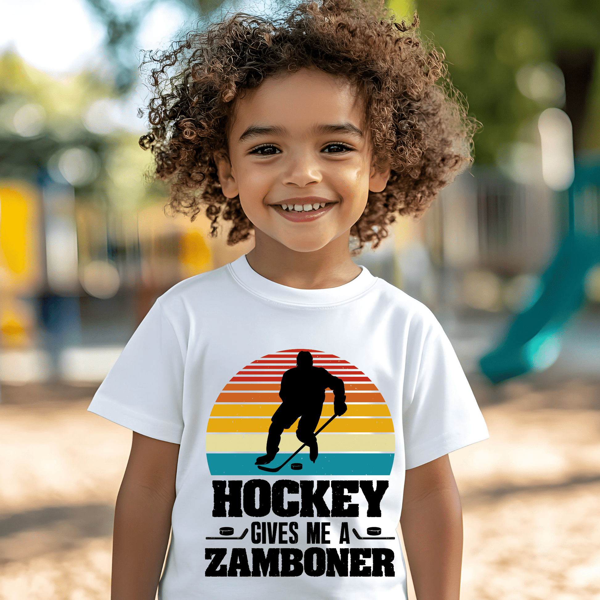Ink and Charms Designs T-Shirt Hockey Zamboner Tee- Playful Game Day Humor Design