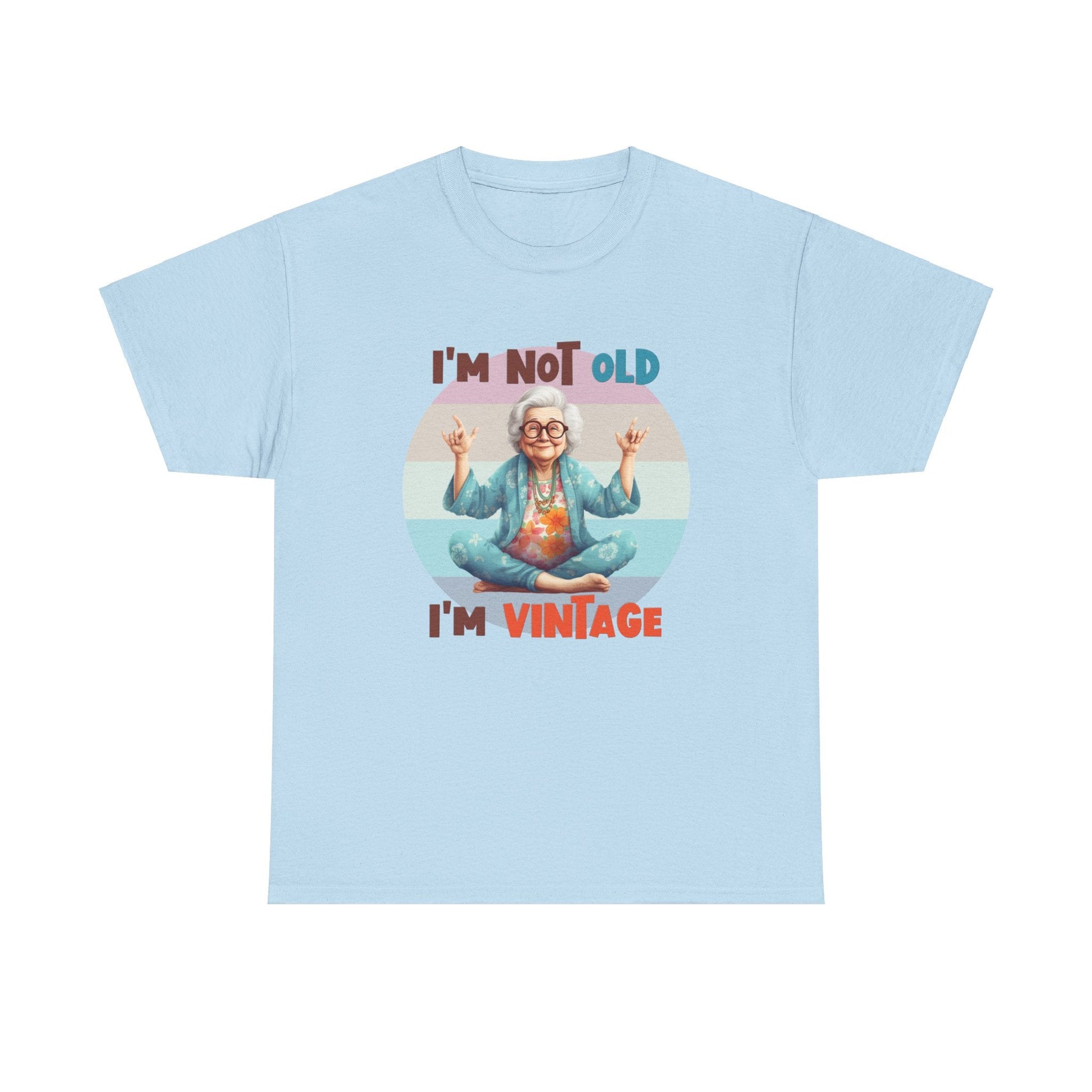 Ink and Charms Designs T-Shirt Light Blue / S Vintage Funny Yoga Tee