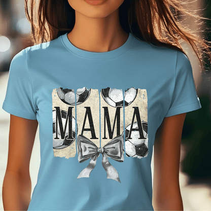 Ink and Charms Designs T-Shirt T-shirt / White / S Soccer Mom Hoodie- Stylish Sideline Apparel with Bow Design