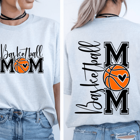 Ink and Charms Designs T-Shirt T-shirt / White / XS Basketball Mom Tee - Front & Back Player Support Design
