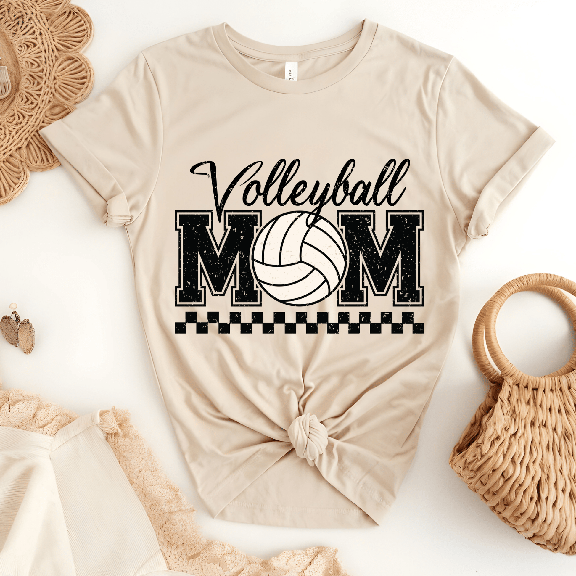 Ink and Charms Designs T-Shirt Volleyball Mom Hoodie - Stylish Court Side Support Apparel