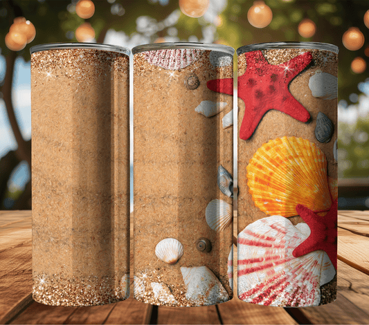 Ink and Charms Designs Tumblers Beach Sands-20oz Straight Skinny Tumbler