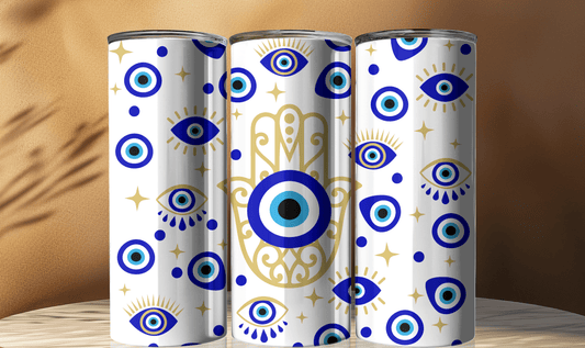 Ink and Charms Designs Tumblers Evil Eye- 20oz Straight Tumbler