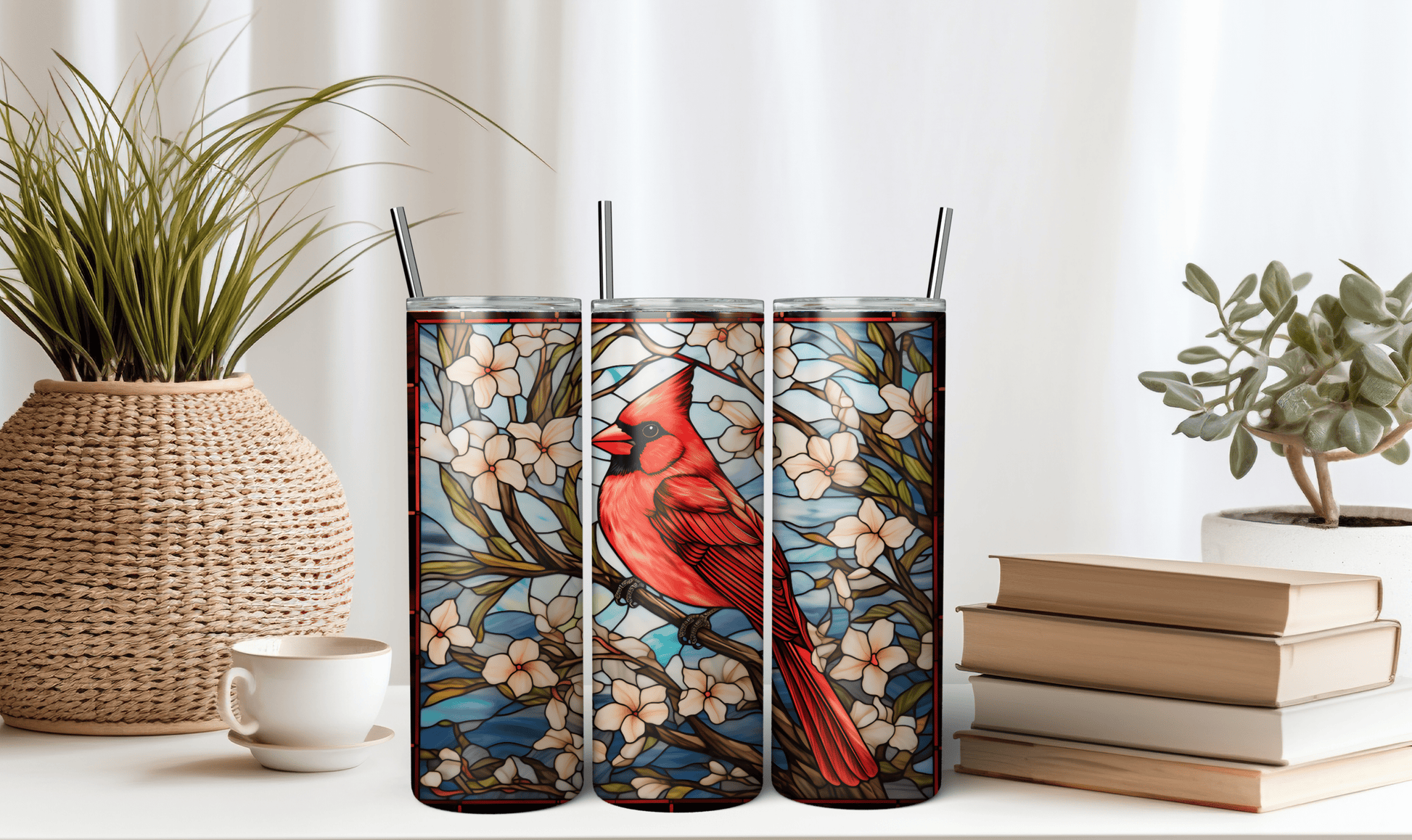 Ink and Charms Designs Tumblers Red Bird - 20oz Straight Skinny Tumbler
