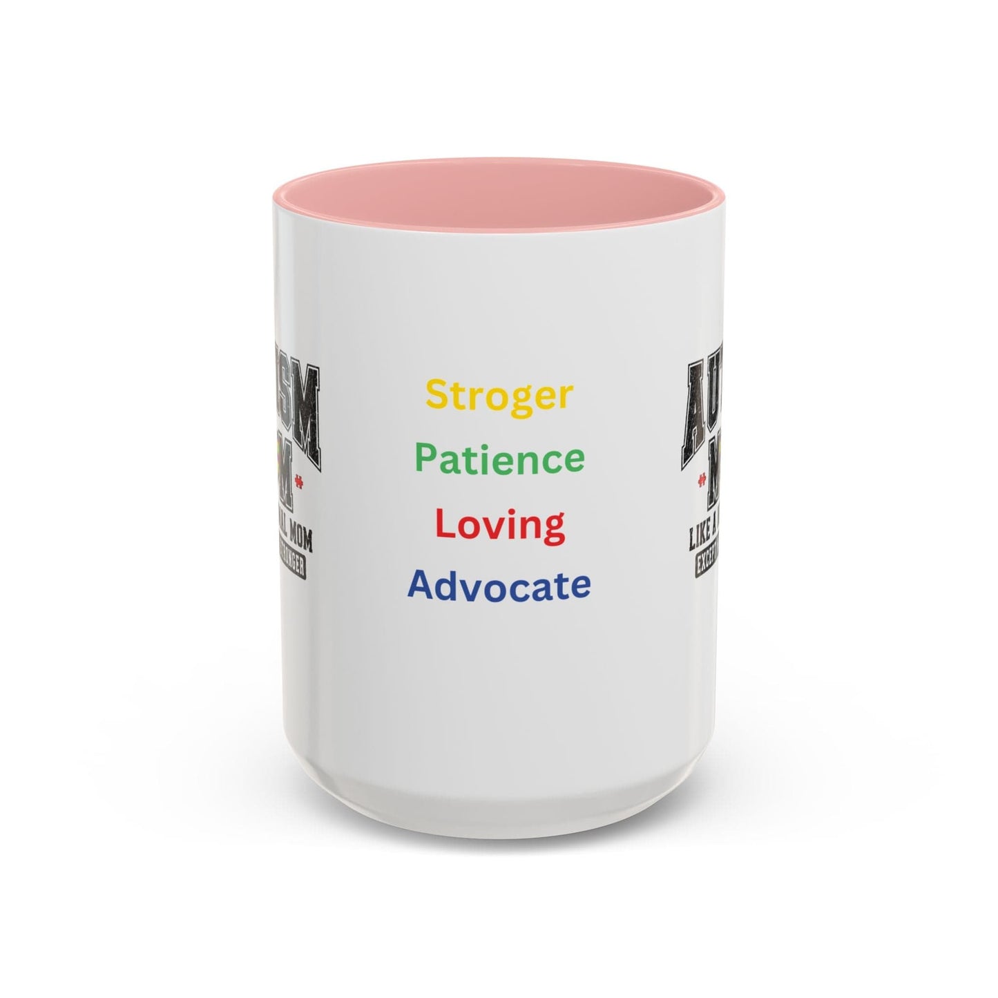 Ink and Charms Designs Mug 15oz / Pink Autism Mom ceramic mug  (11, 15oz)