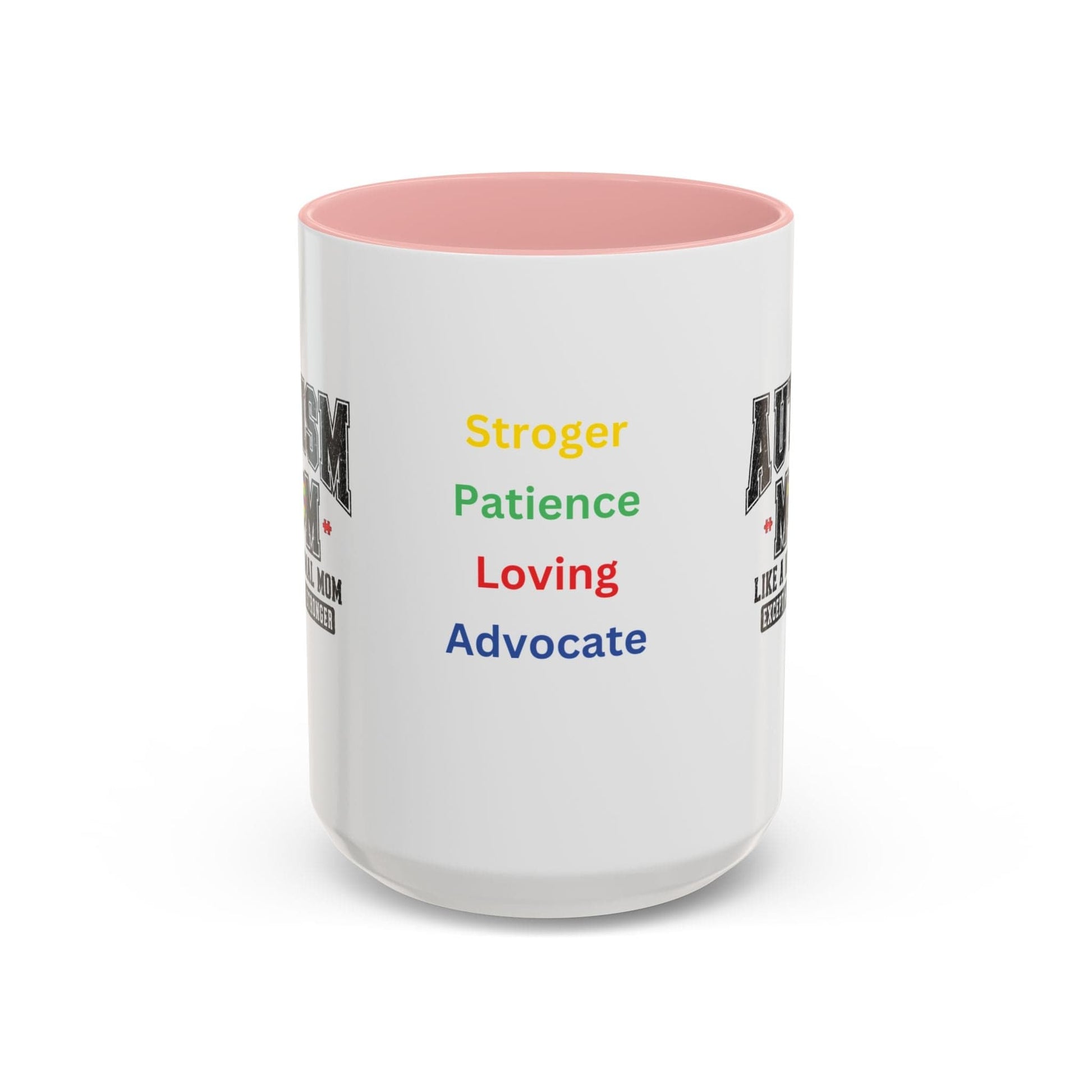 Ink and Charms Designs Mug 15oz / Pink Autism Mom ceramic mug  (11, 15oz)