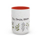 Ink and Charms Designs Mug 15oz / Red Mug Sip Smile Bloom Plant Coffee Mug (11, 15oz)