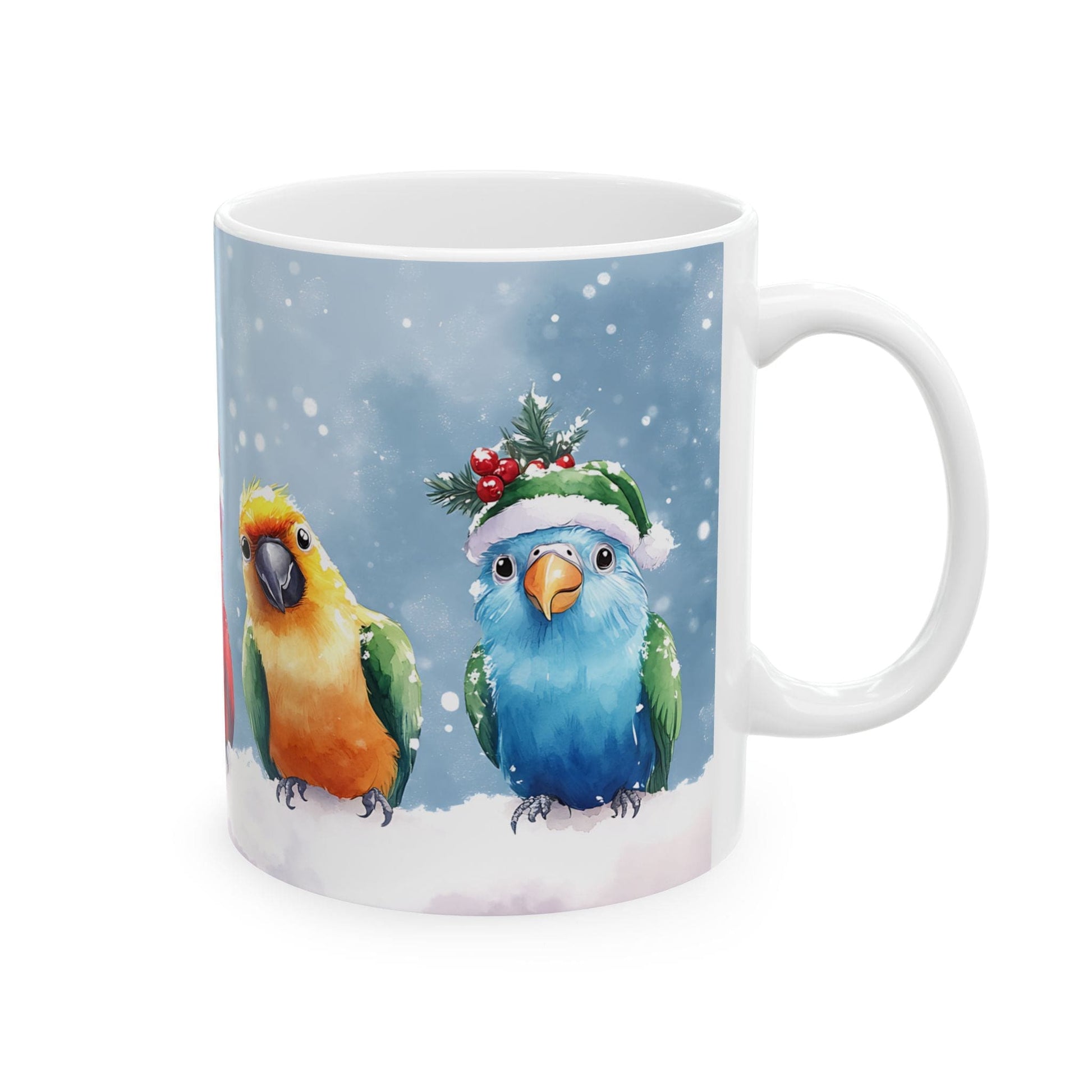 Ink and Charms Designs Mugs 15oz / Black Christmas Birds Ceramic Mug