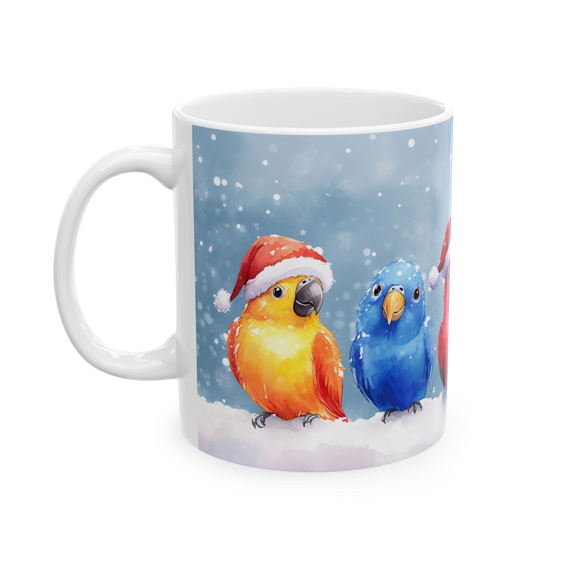 Ink and Charms Designs Mugs 15oz / Black Christmas Birds Ceramic Mug