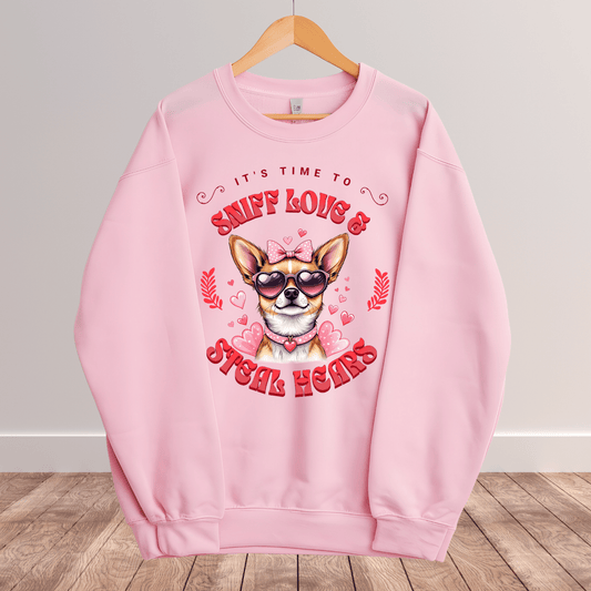 Ink and Charms Designs Sweatshirt 16 / S Dog's love Sweatshirt - Sniff Love and Steal Hugs
