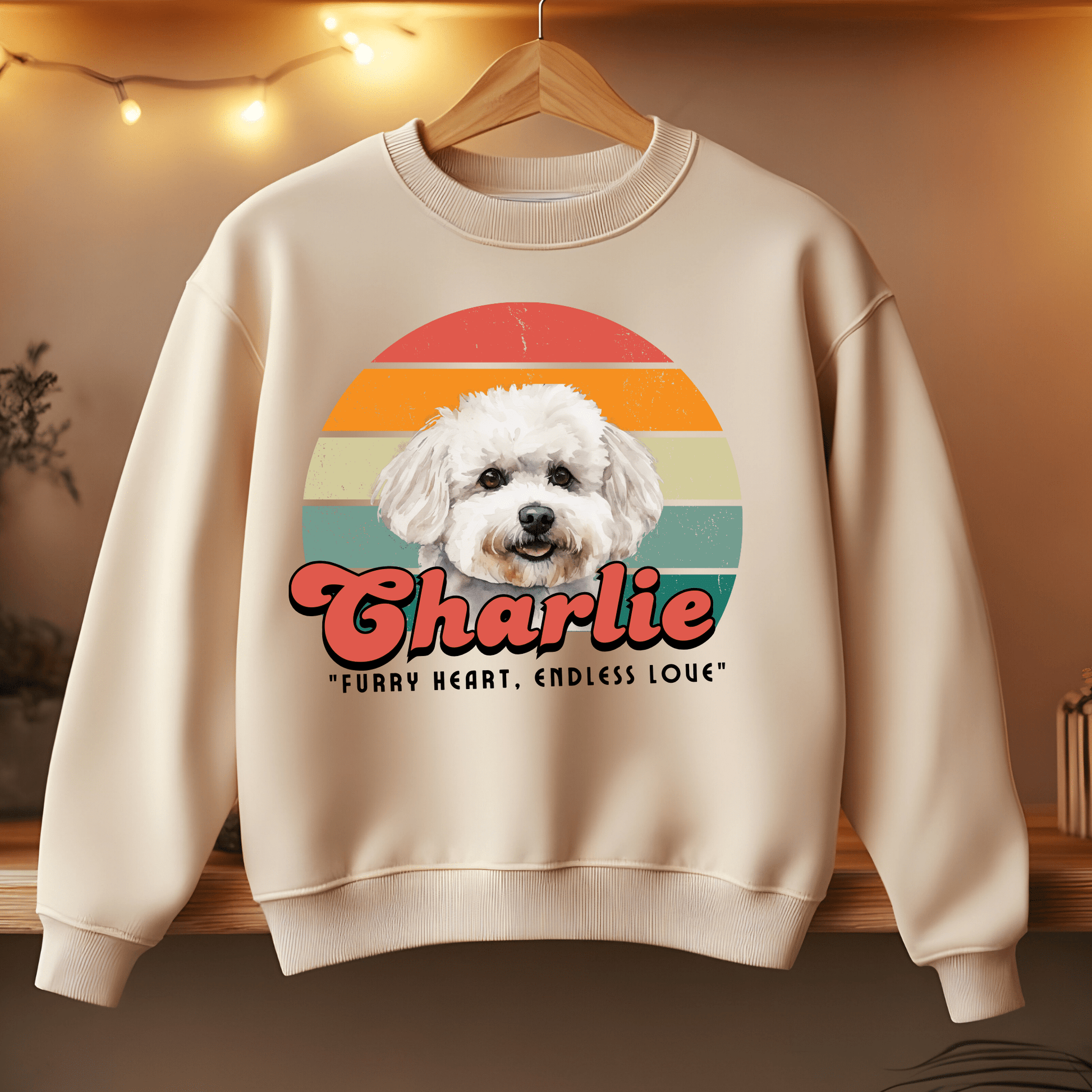 Ink and Charms Designs Sweatshirt 2 / S Dog's love Sweatshirt - Vintage design