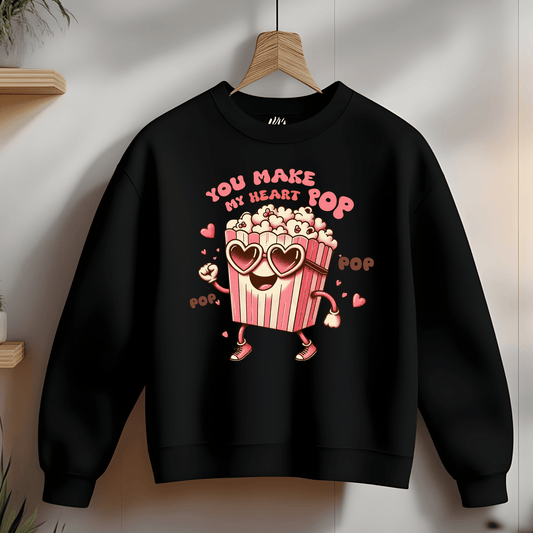Ink and Charms Designs Sweatshirt 🍿❤️ Add a Pop of Love to Your Style! ❤️🍿- T-shirt, Sweatshirt & Hoodie