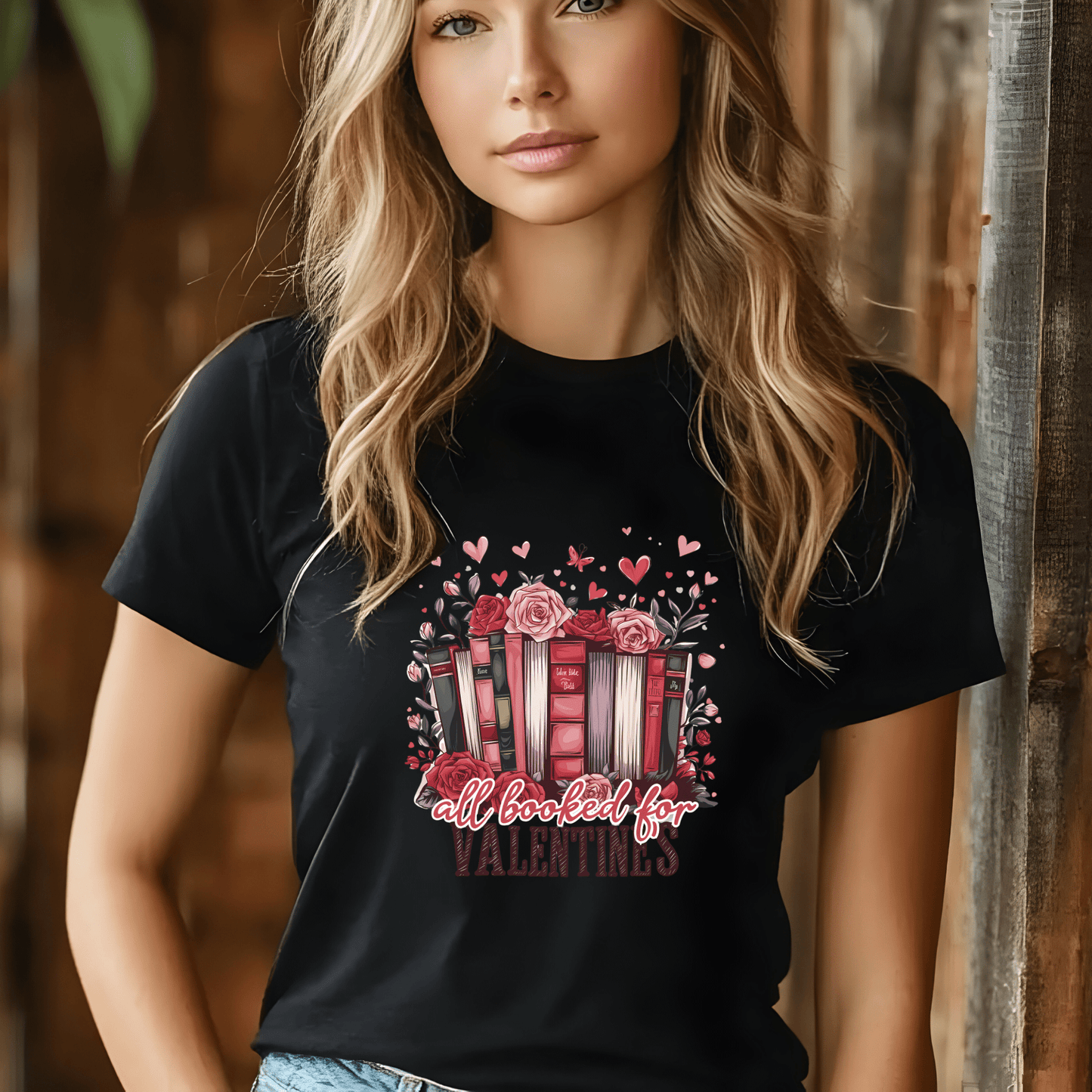 Ink and Charms Designs Sweatshirt All Booked for Valentine's - Reading Lovers Sweatshirt