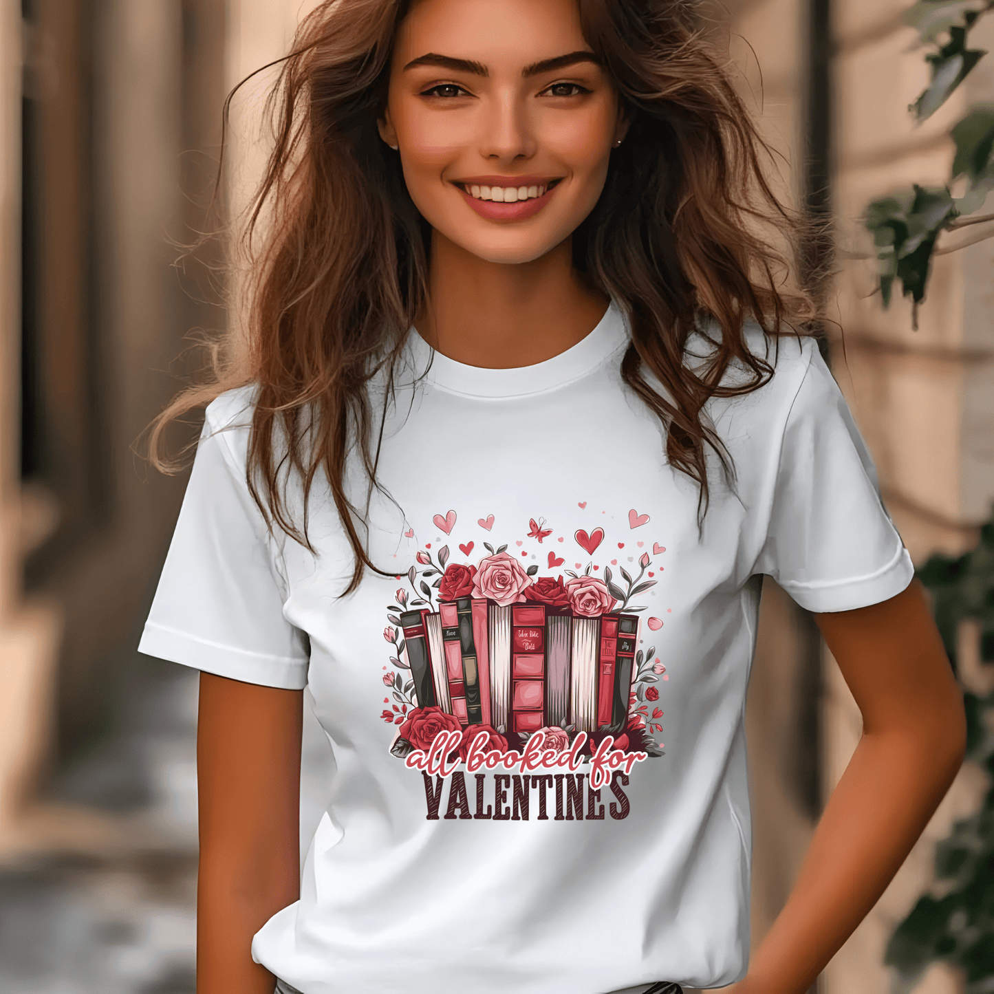 Ink and Charms Designs Sweatshirt All Booked for Valentine's - Reading Lovers Sweatshirt