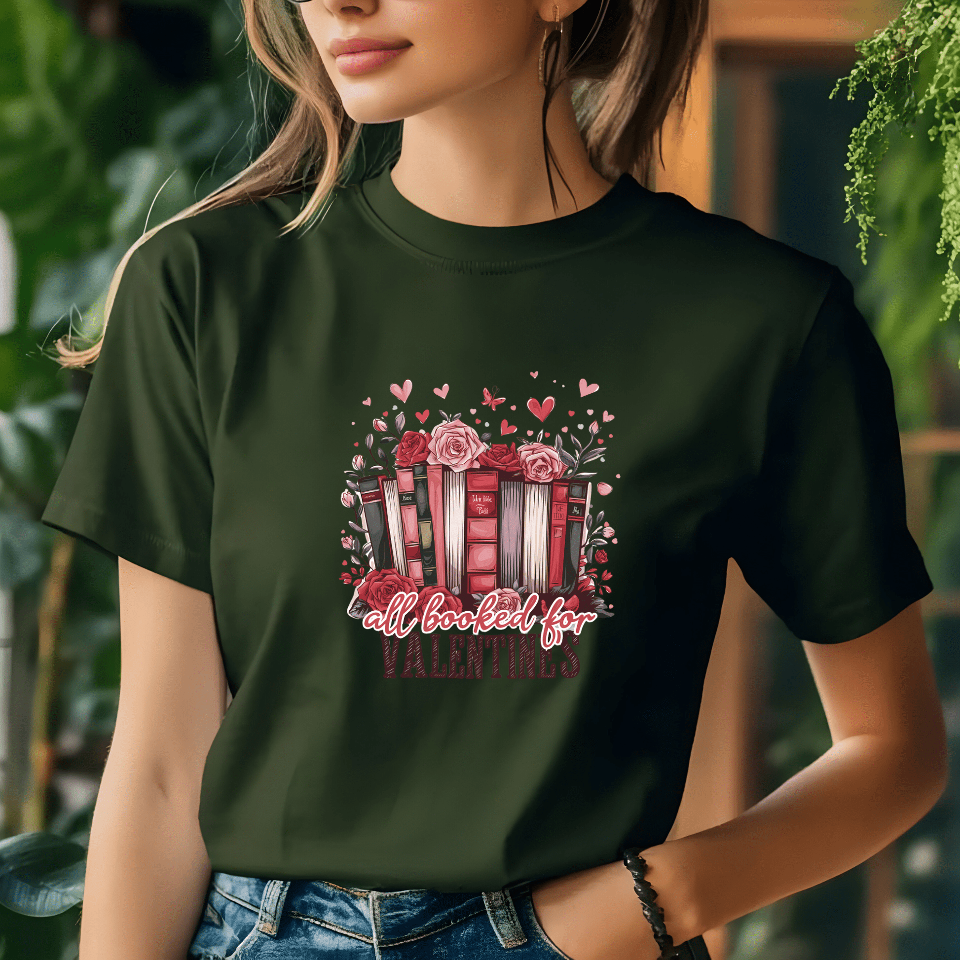 Ink and Charms Designs Sweatshirt All Booked for Valentine's - Reading Lovers Sweatshirt