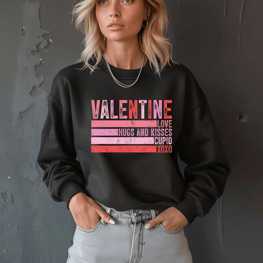 Ink and Charms Designs Sweatshirt Black / S Valentine's Day Retro Vintage  Sweatshirt