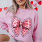 Ink and Charms Designs Sweatshirt Bow and Hearts Valentine’s Day Sweatshirt