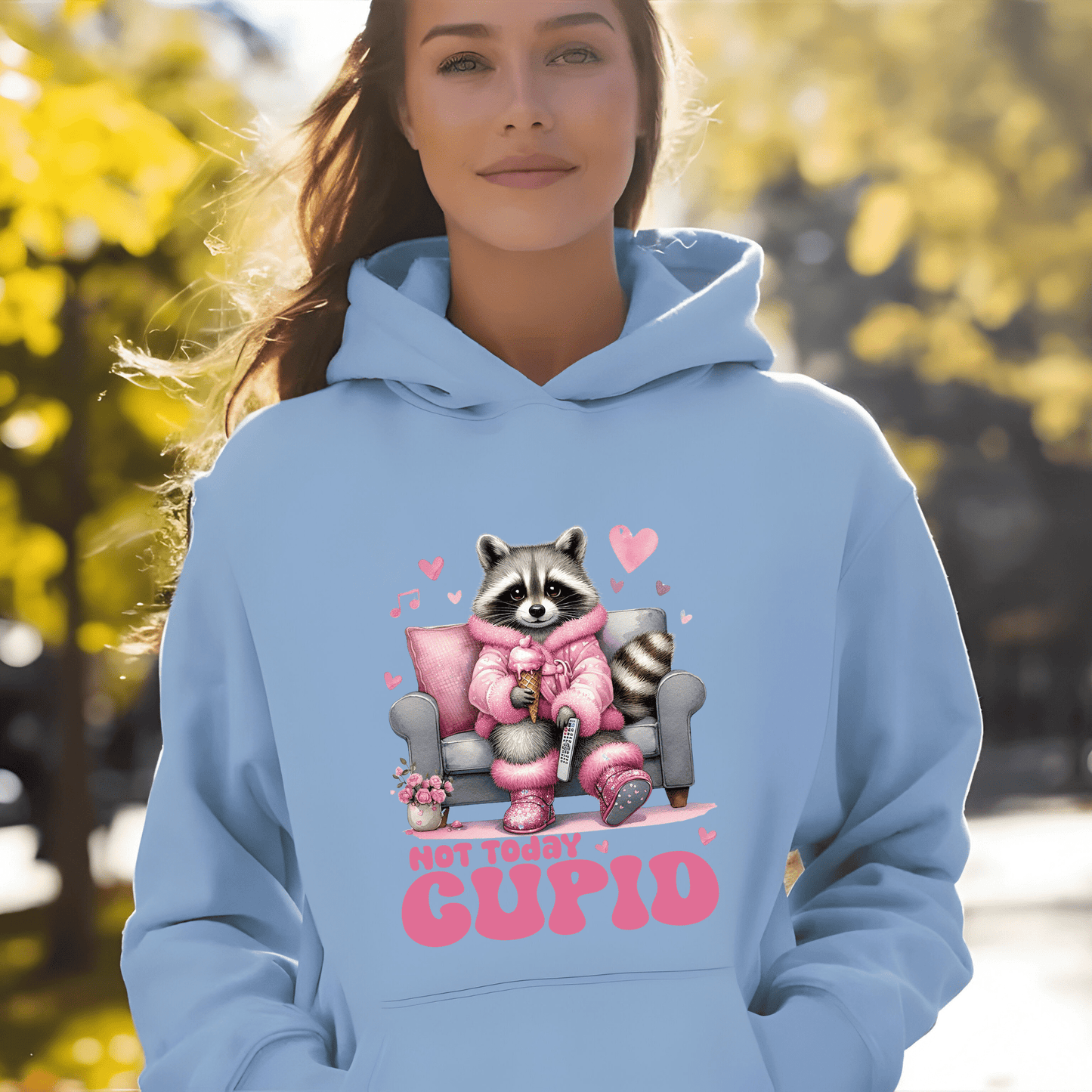 Ink and Charms Designs Sweatshirt 🦝💔 Chill in Style This Valentine’s Day with a Fun Twist! 💔🦝- T-shirt, Sweatshirt & Hoodie