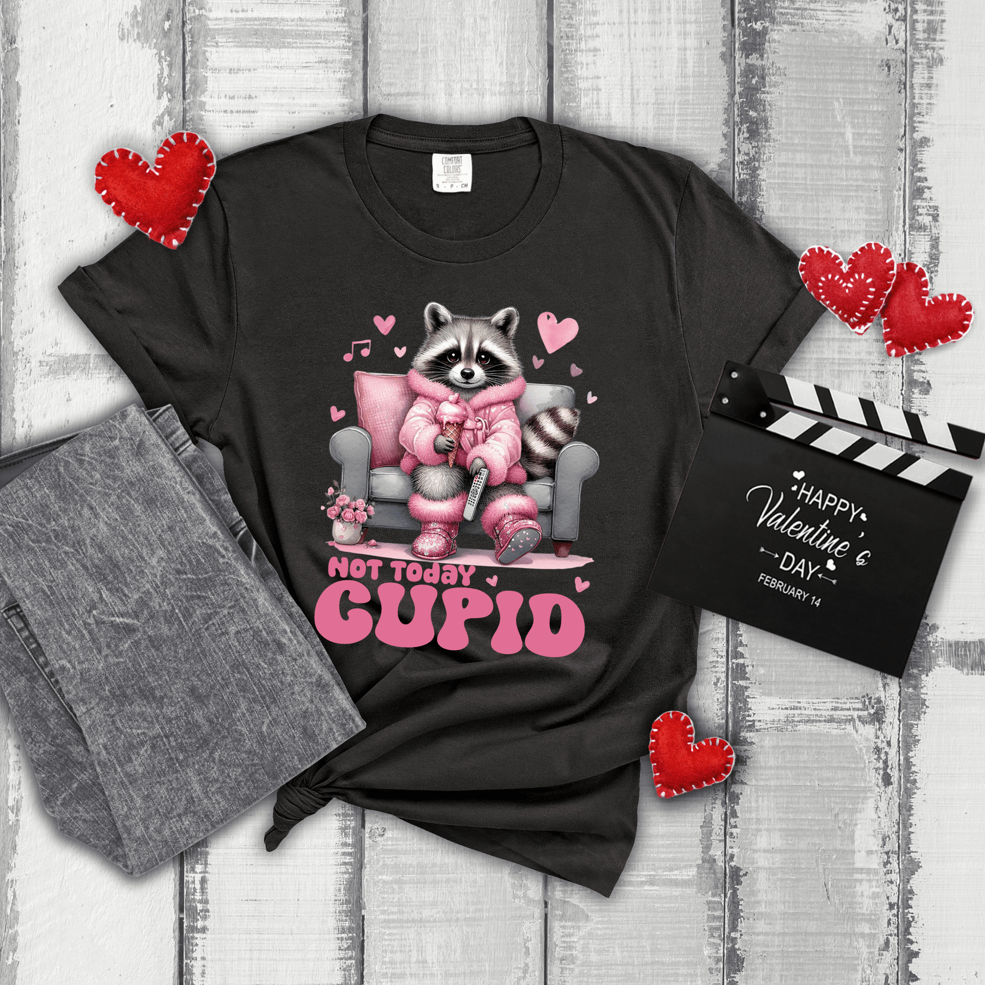 Ink and Charms Designs Sweatshirt 🦝💔 Chill in Style This Valentine’s Day with a Fun Twist! 💔🦝- T-shirt, Sweatshirt & Hoodie