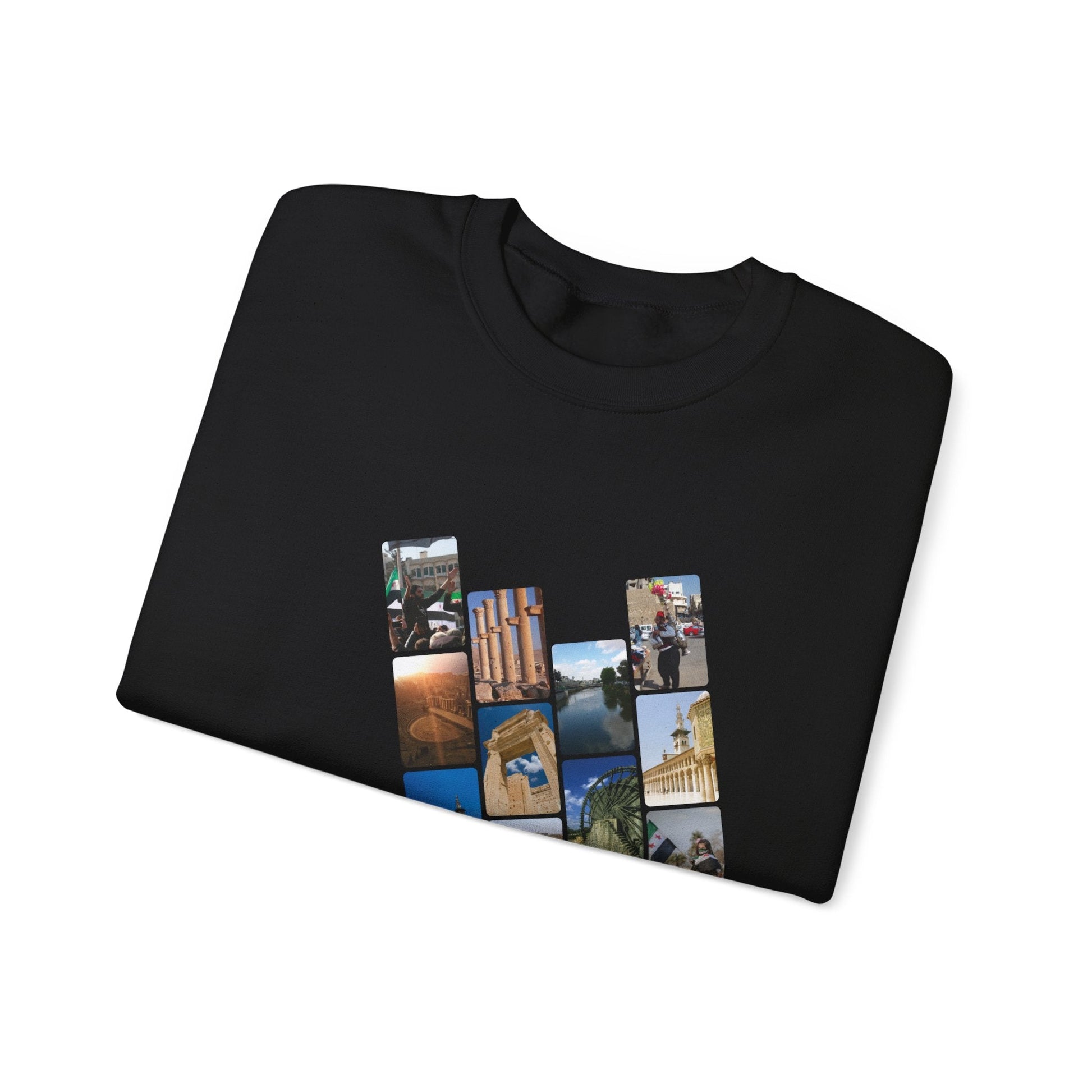 Printify Sweatshirt Copy of Crewneck Sweatshirt - Freedom and Syria Photos
