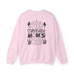 Ink and Charms Designs Sweatshirt Crewneck Sweatshirt Overstimulated Moms Club Side Front and Back Design