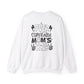 Ink and Charms Designs Sweatshirt Crewneck Sweatshirt Overstimulated Moms Club Side Front and Back Design