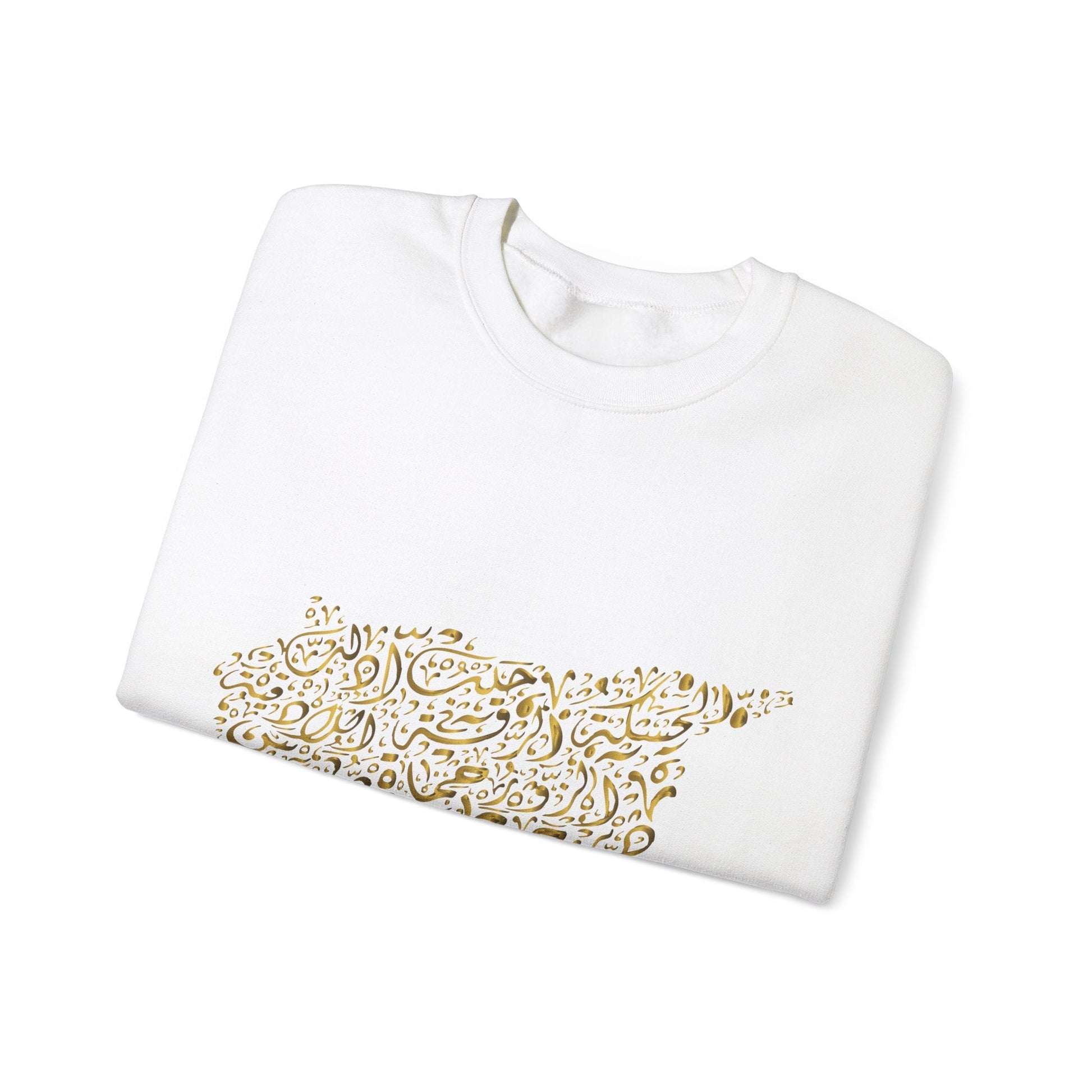 Printify Sweatshirt Crewneck Sweatshirt - Syria map with cities