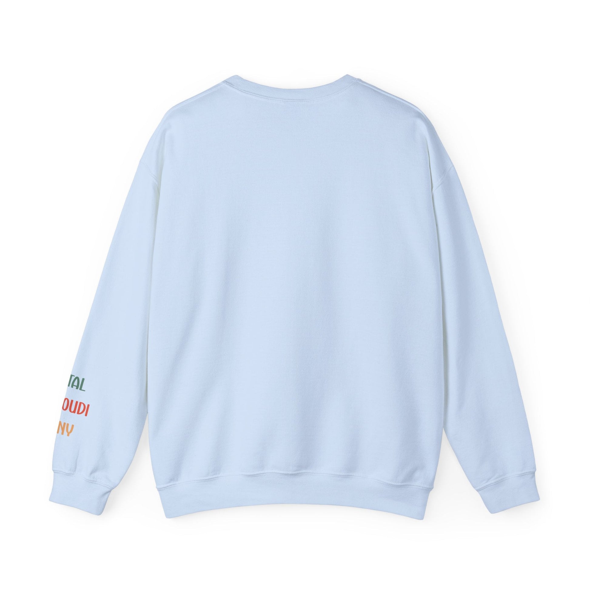 Ink and Charms Designs Sweatshirt Family 2024 Unisex Sweatshirt with Personalized Family Names Sleeve Design