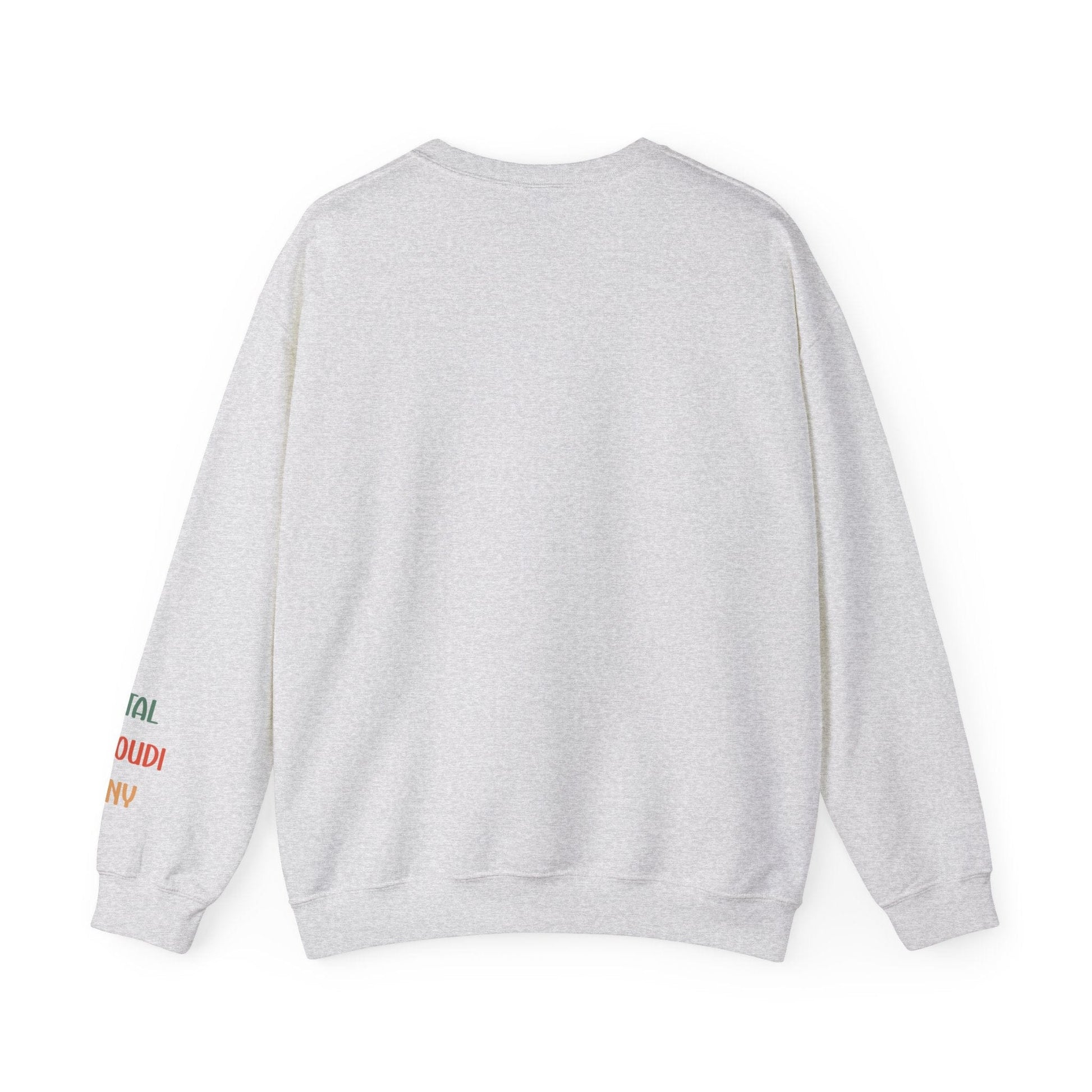 Ink and Charms Designs Sweatshirt Family 2024 Unisex Sweatshirt with Personalized Family Names Sleeve Design