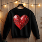 Ink and Charms Designs Sweatshirt Glitter Heart Valentine’s Day Sweatshirt