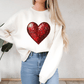 Ink and Charms Designs Sweatshirt Glitter Heart Valentine’s Day Sweatshirt
