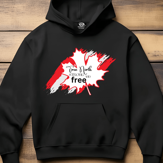 Ink and Charms Designs Sweatshirt Hoodie / Black / S "True North Strong & Free" Apparel Collection: Wear Your Canadian Pride!