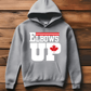 Ink and Charms Designs Sweatshirt Hoodie / Grey / S "ELBOWS UP" Apparel Collection: Wear Your Canadian Pride with Strength!
