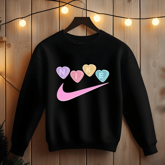 Ink and Charms Designs Sweatshirt Hoodie / S / White Athletic Valentines day T-shirt/Sweatshirt