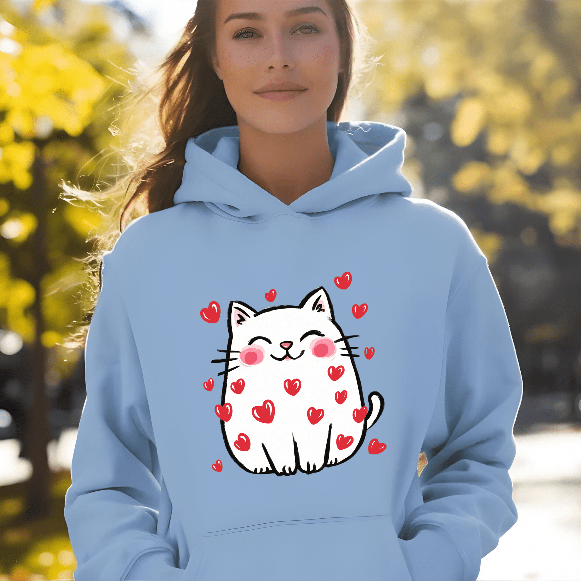 Ink and Charms Designs Sweatshirt 🐾❤️ Love is Purr-fect with Our Adorable Cat Design! ❤️🐾- T-shirt, Sweatshirt & Hoodie