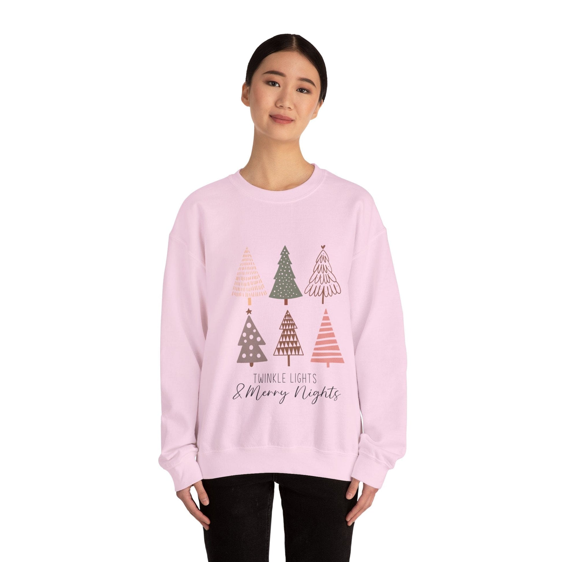 Ink and Charms Designs Sweatshirt Pastel color Christmas Unisex Sweatshirt