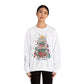 Ink and Charms Designs Sweatshirt Personalized Teacher Christmas Crewneck Sweatshirt - Christmas Tree and Pencils Design