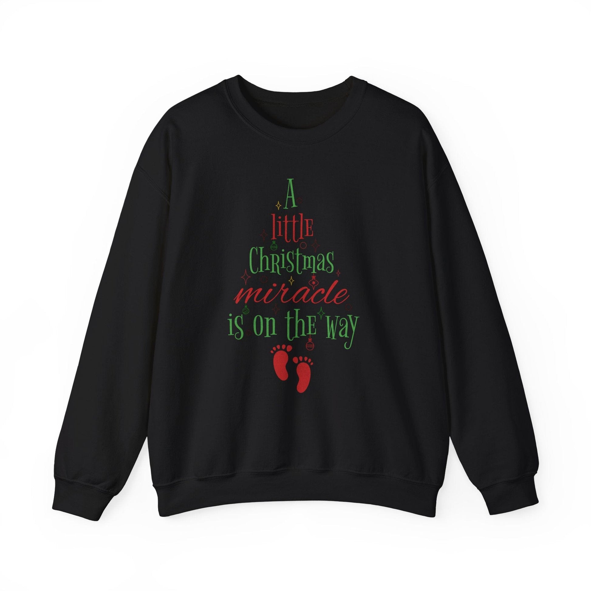 Ink and Charms Designs Sweatshirt S / Black Heavy Blend™ Crewneck Sweatshirt  Mom to Be Funny Christmas Pregnancy Announcement