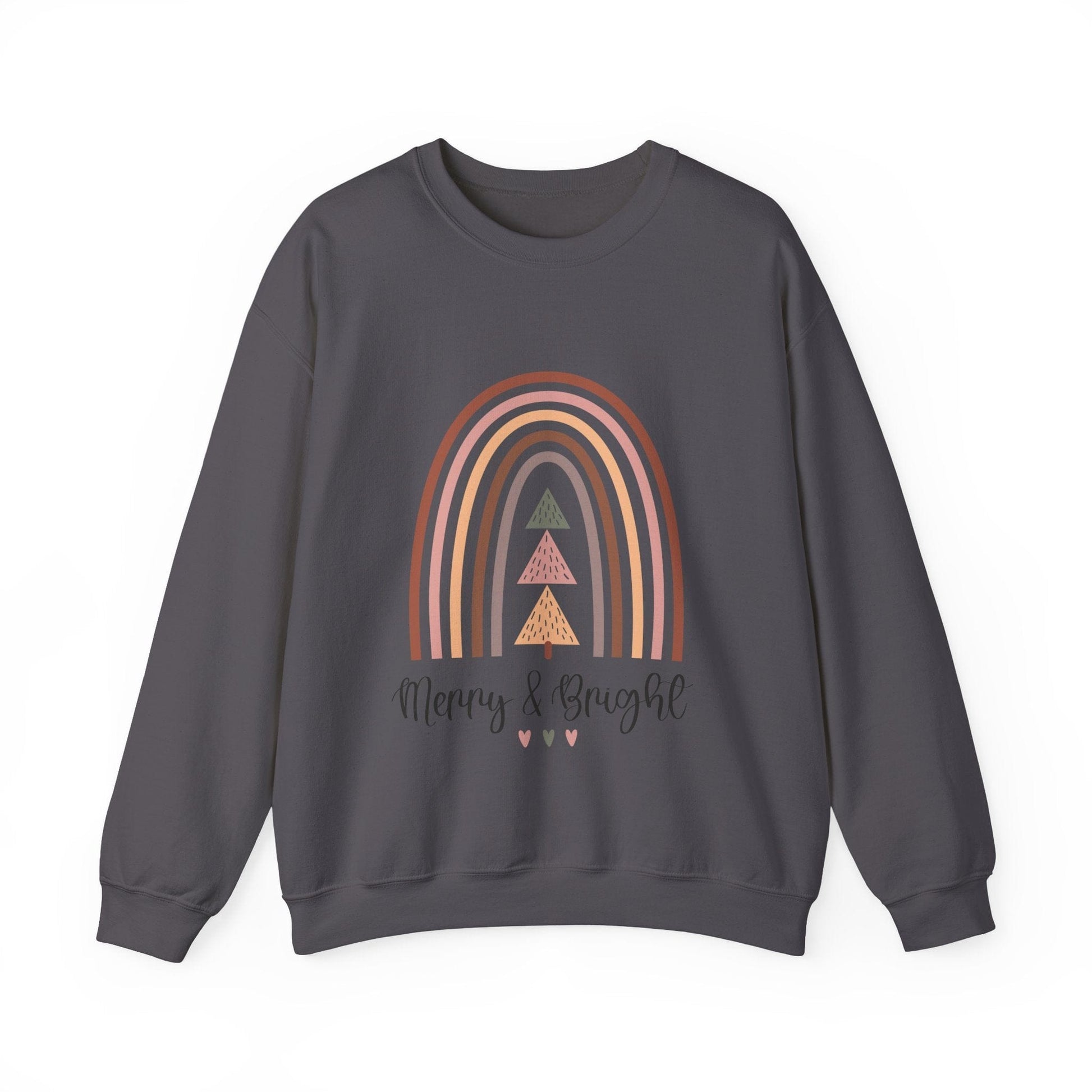 Ink and Charms Designs Sweatshirt S / Charcoal Merry and bright Unisex Sweatshirt
