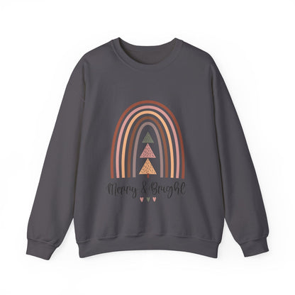 Ink and Charms Designs Sweatshirt S / Charcoal Merry and bright Unisex Sweatshirt
