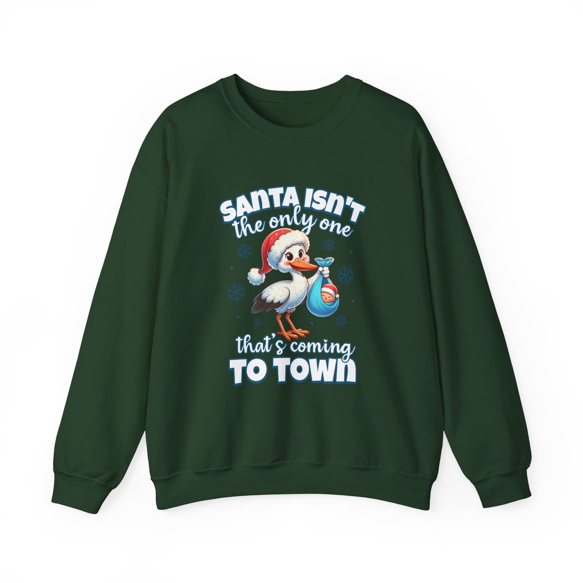 Ink and Charms Designs Sweatshirt S / Forest Green Heavy Blend™ Crewneck Sweatshirt  Mom to Be Funny Christmas Pregnancy Announcement