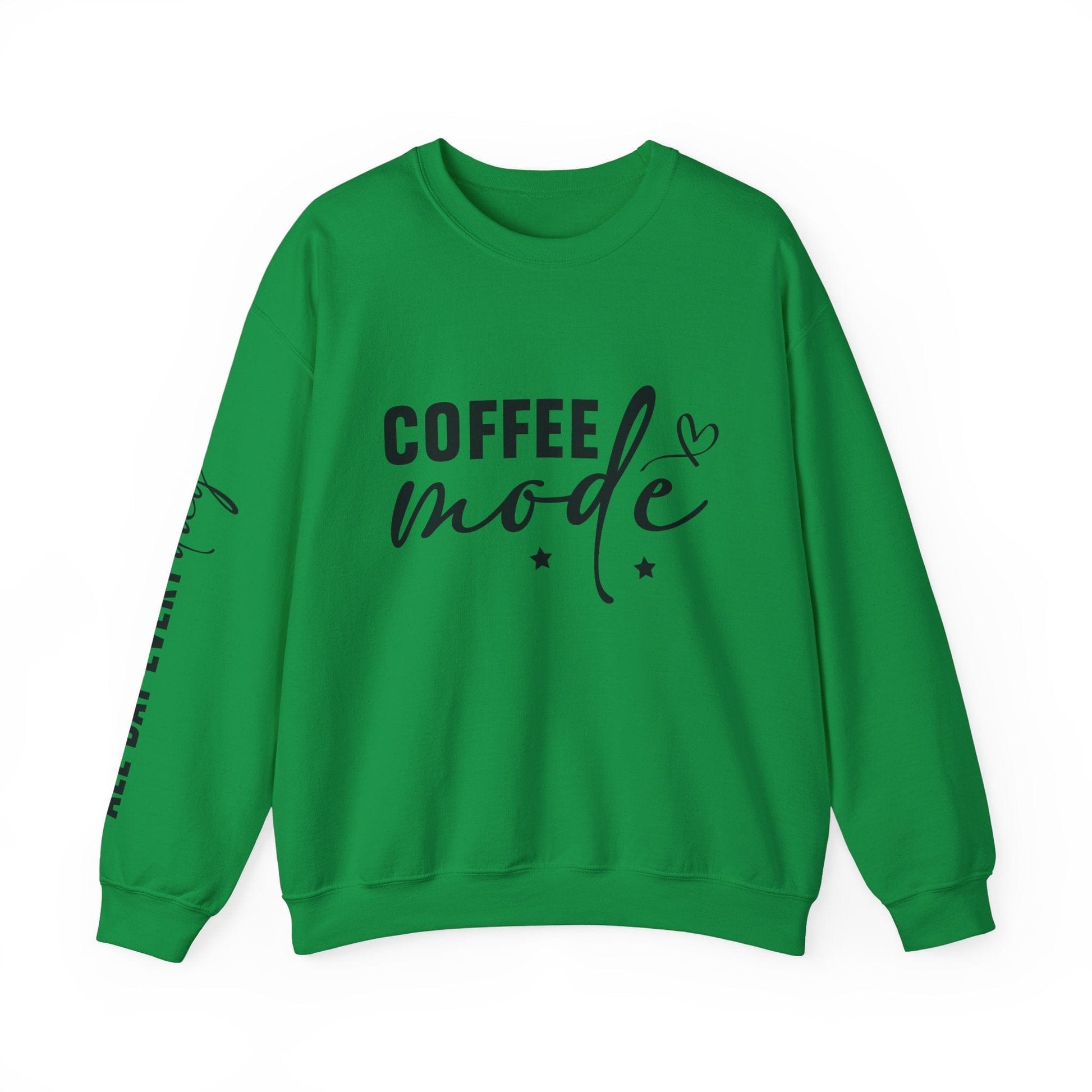 Ink and Charms Designs Sweatshirt S / Irish Green Coffee Mode Heavy Blend Crewneck Sweatshirt